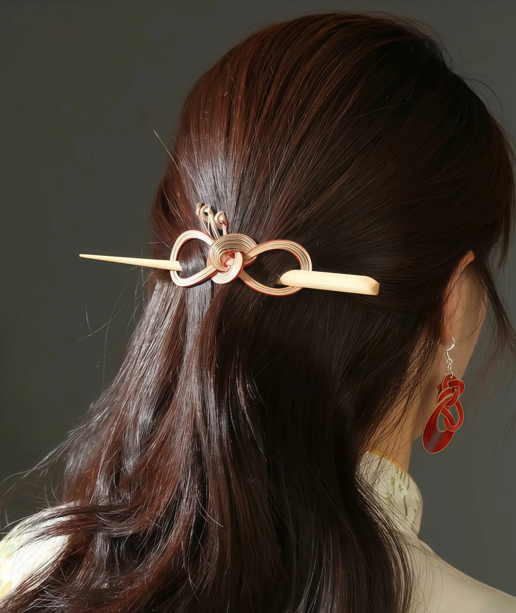 Handmade Bamboo Woven Earrings – Lightweight Eco-Friendly Bamboo Fiber, Plant-Dyed Design - Fashion Gift