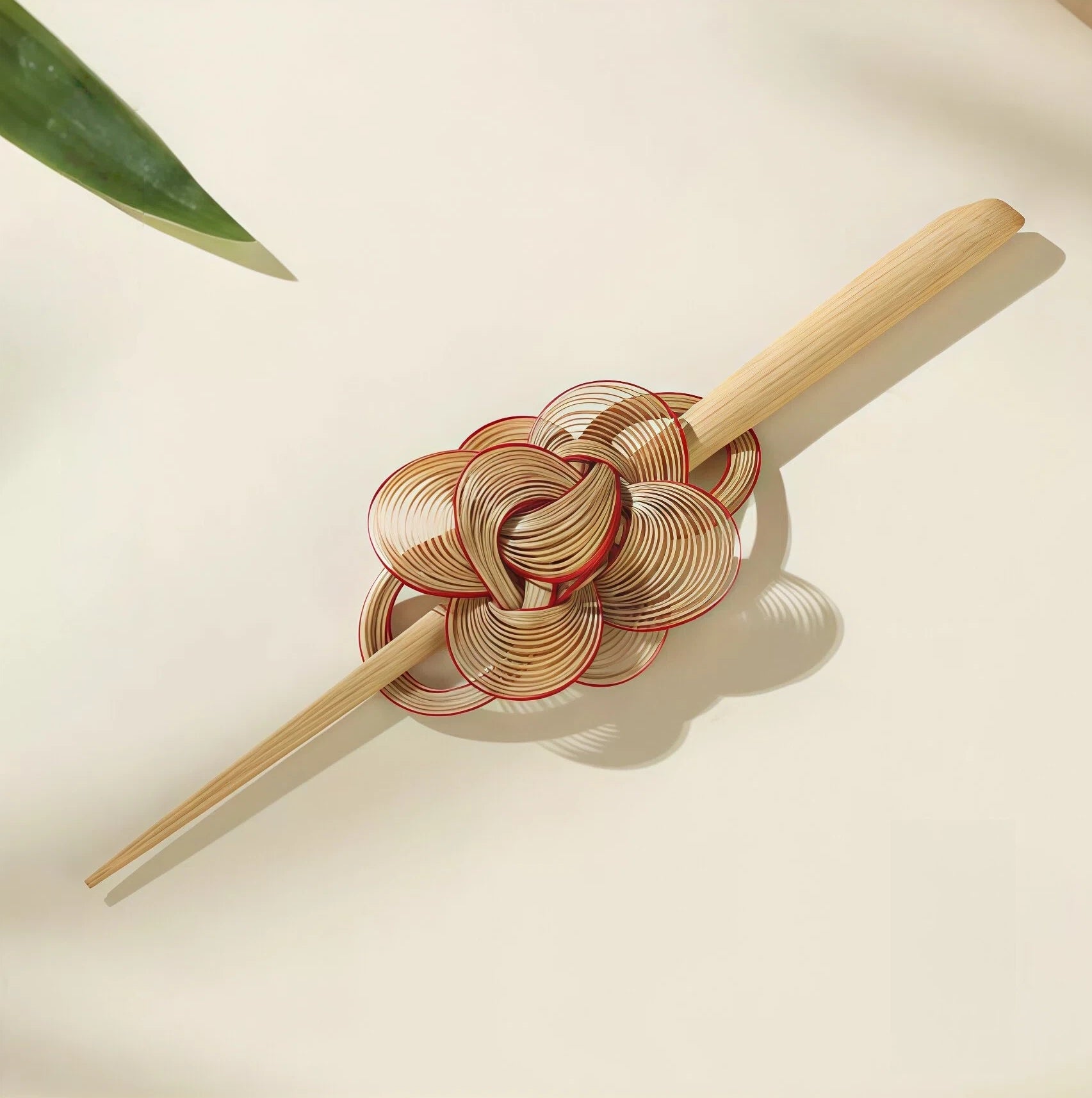 Bamboo-Woven Hairpin – Lightweight, Nature, Eco-Friendly -  Handmade Accessories - Fashion Gift
