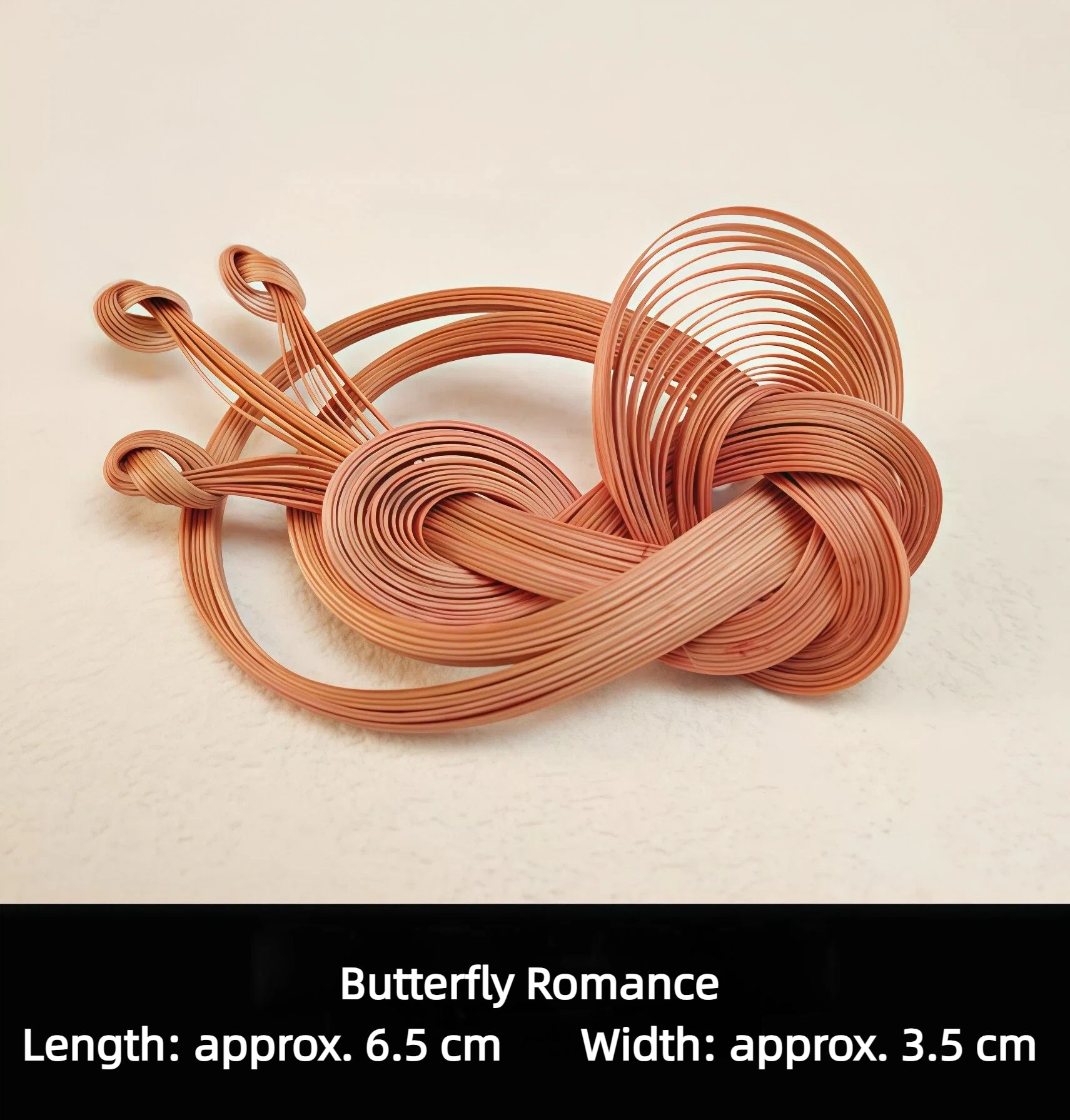 Handmade Bamboo-Woven Brooch - Lightweight Eco-Friendly Bamboo Fiber, Plant-Dyed Design - Fashion Gift