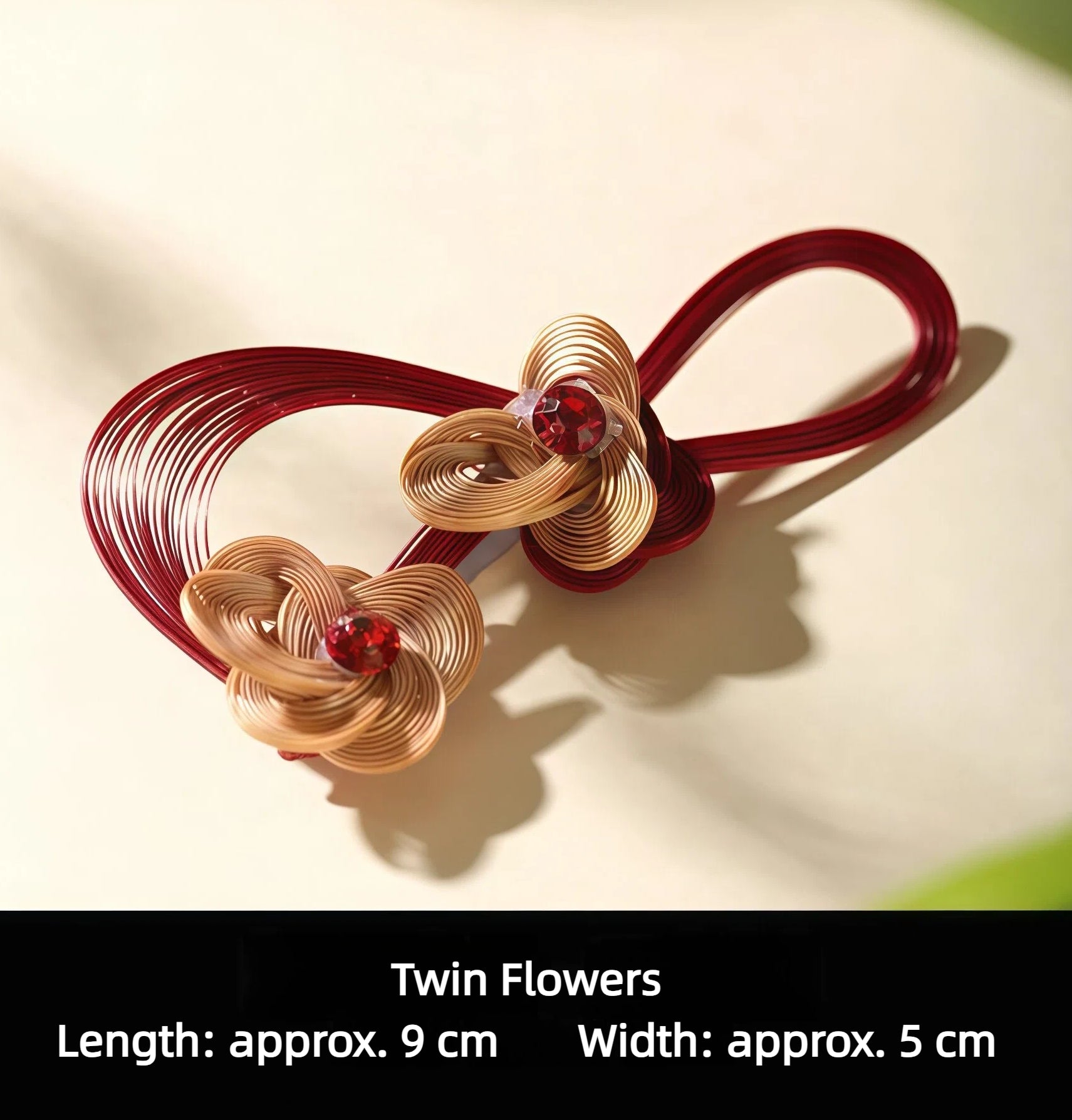 Handmade Bamboo-Woven Brooch - Lightweight Eco-Friendly Bamboo Fiber, Plant-Dyed Design - Fashion Gift