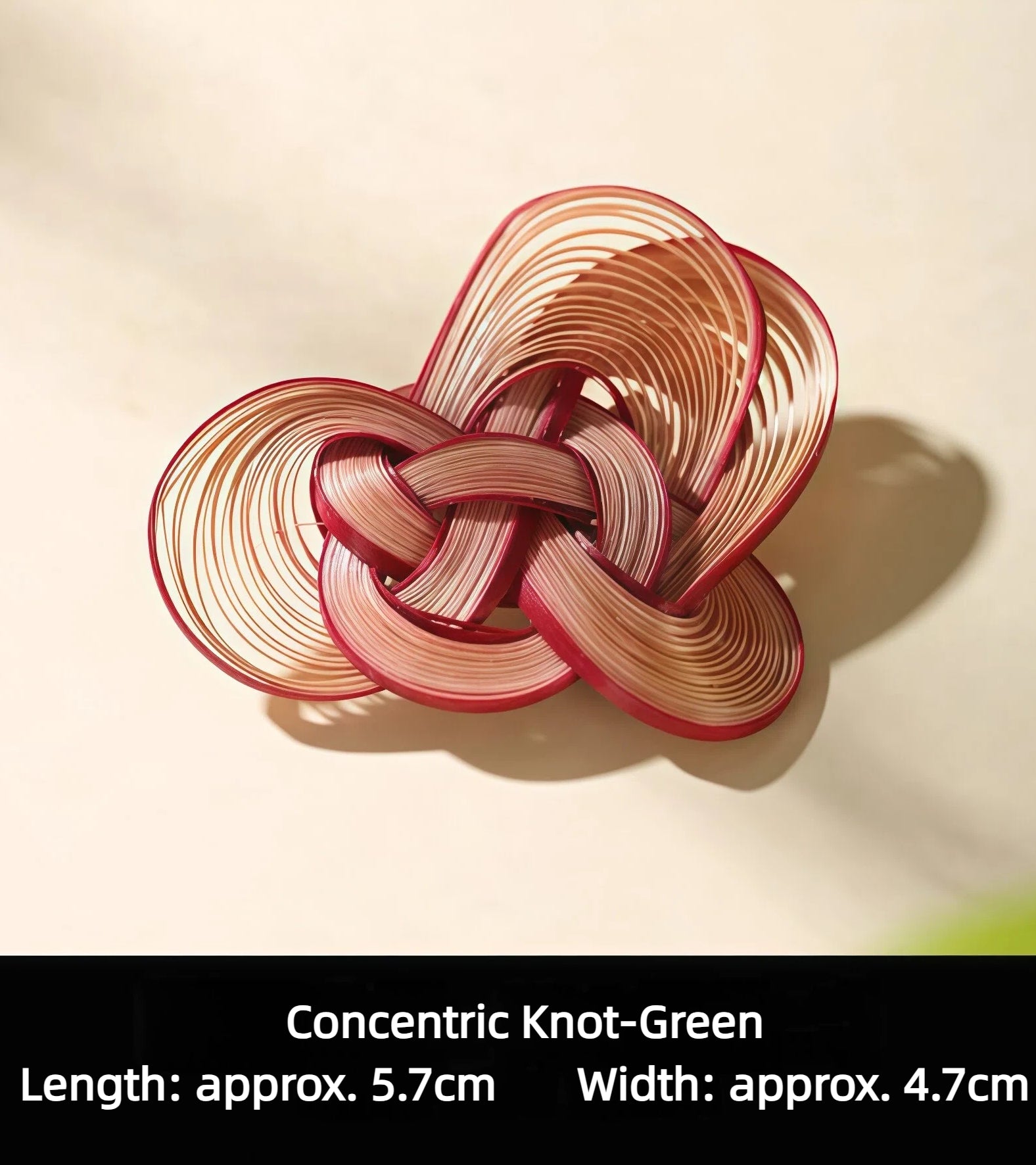 Handmade Bamboo-Woven Brooch - Lightweight Eco-Friendly Bamboo Fiber, Plant-Dyed Design - Fashion Gift