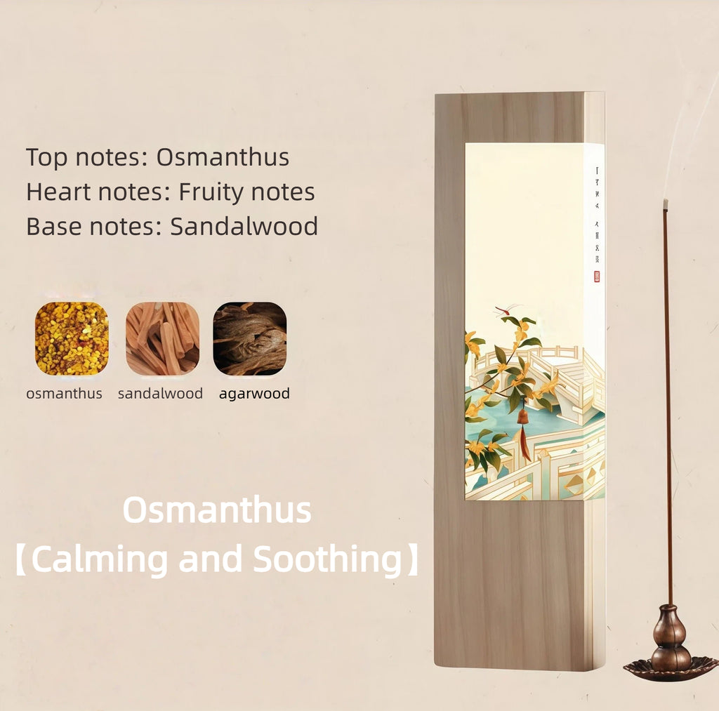 Natural Floral Sandalwood & Agarwood Incense | Free Incense Holder | Meditation, Yoga & Home Fragrance  | Gift