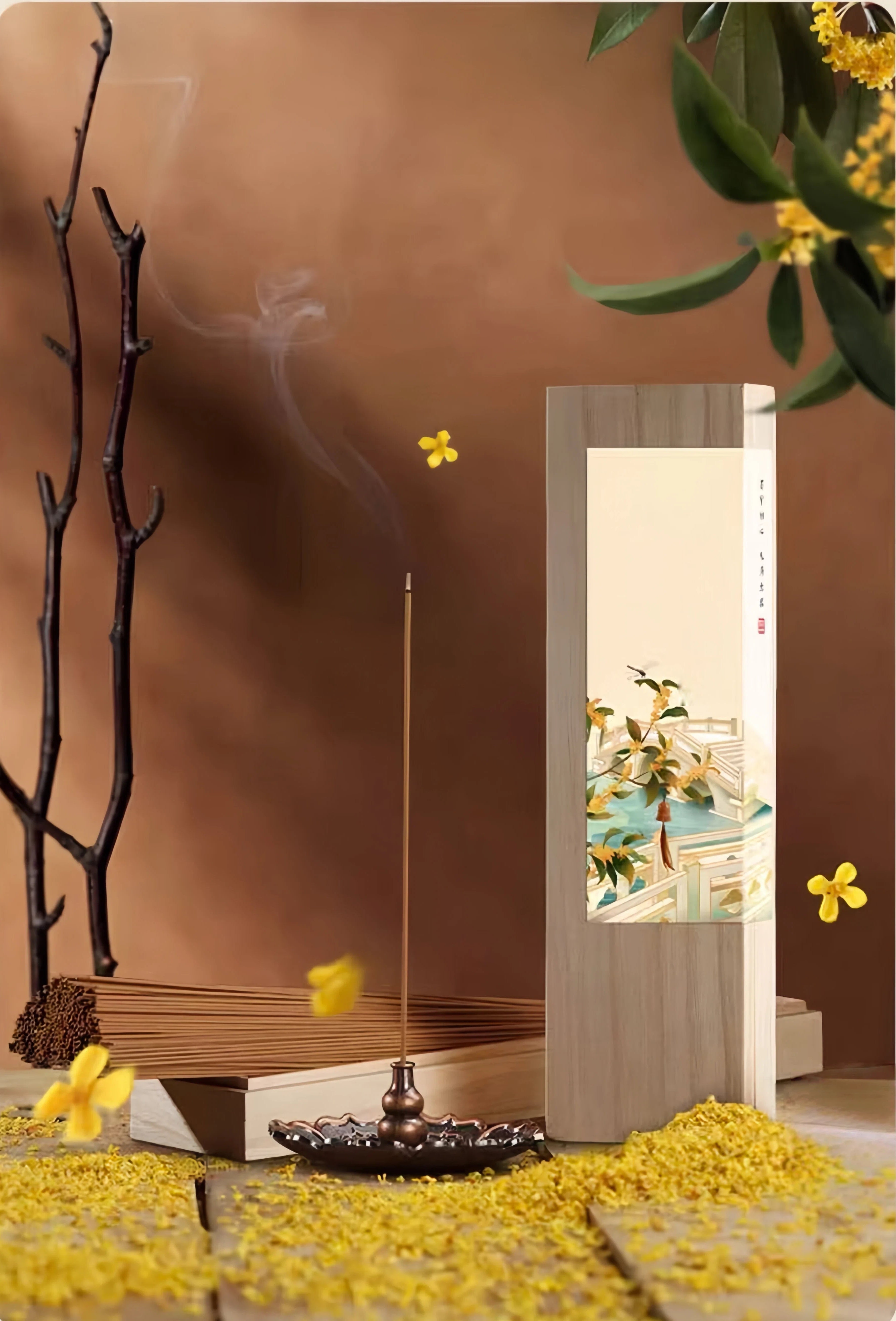 Natural Floral Sandalwood & Agarwood Incense | Free Incense Holder | Meditation, Yoga & Home Fragrance  | Gift