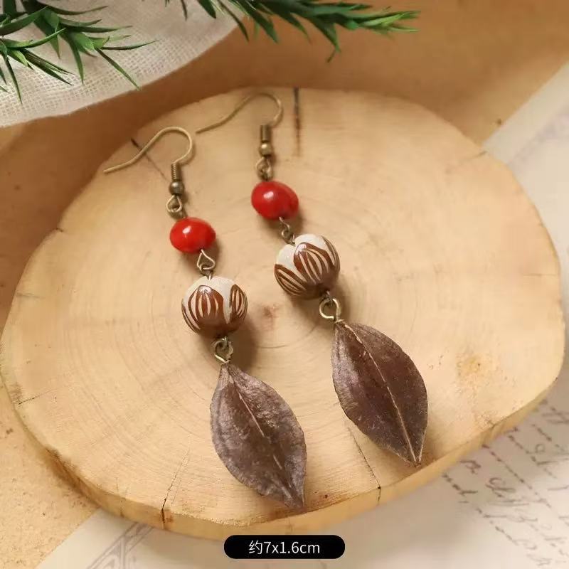 Natural Herbal Earrings | Ear Health & Wellness | Handcrafted Botanical Design | Fashionable Gift